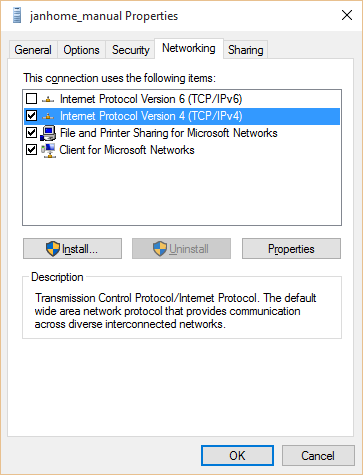 ipv4 not connected windows 10